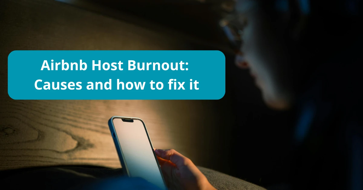 Host watching his phone at night
